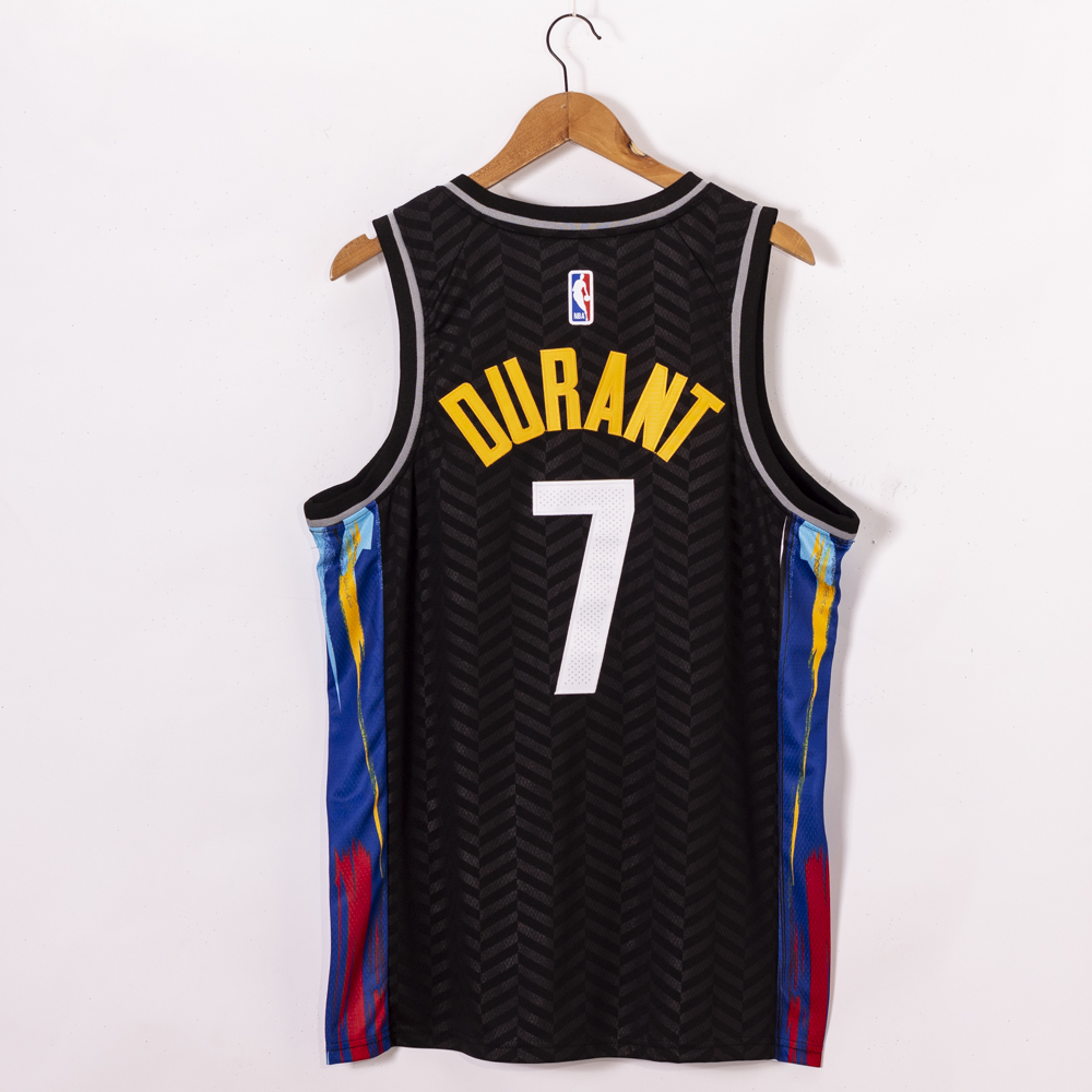 Men Brooklyn Nets 7 Durant black Home Stitched NBA Jersey